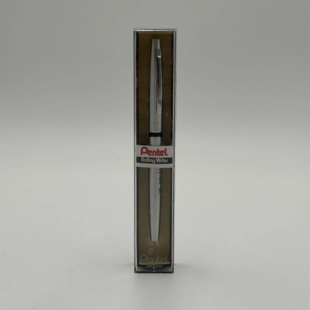 VTG PENTEL R3 Rolling Writer Rollerball Pen Anodized Aluminum Japan 1980's New